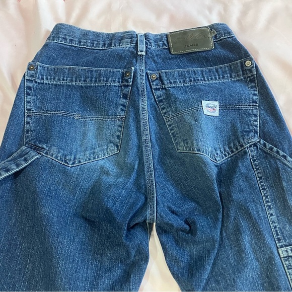VINTAGE 90s Silver Jeans Mens - Picture 5 of 11